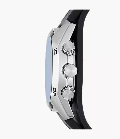 Coachman 45mm Chronograph Black Leather Watch