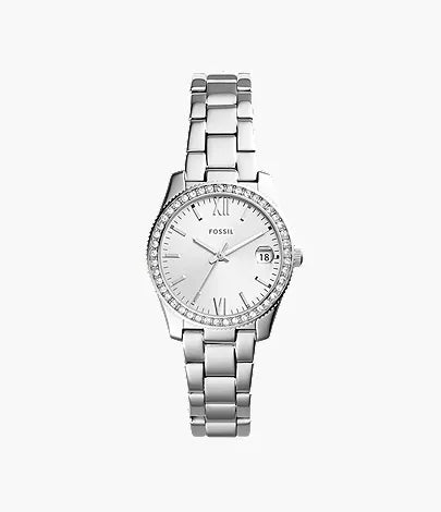 Scarlette 33mm Three-Hand Date Stainless Steel Watch