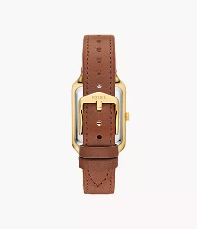 Raquel 26mm Three-Hand Date Medium Brown Leather Watch