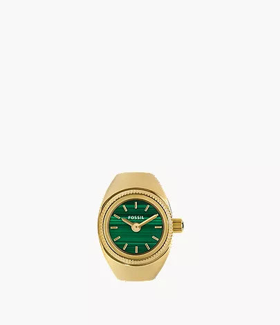 Watch Ring 15mm Two-Hand Gold-Tone Stainless Steel