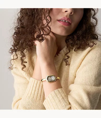 Sloan 25mm Three-Hand Gold-Tone Stainless Steel Watch Bangle