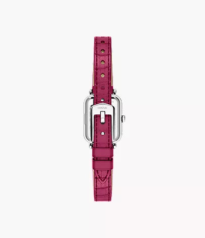 Raquel Mini 18mm Two-Hand Pink Leather Watch