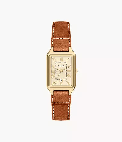 Raquel 23mm Three-Hand Date Medium Brown Leather Watch W7