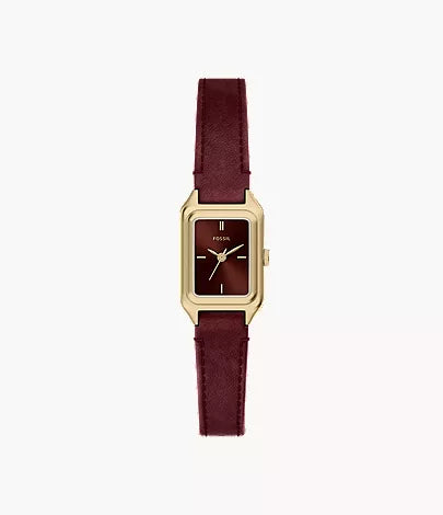 Raquel 18mm Three-Hand Red Leather Watch