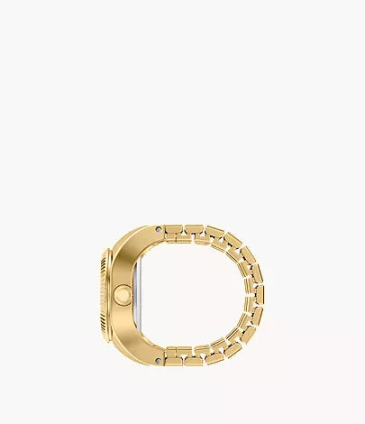 Watch Ring 15mm Two-Hand Gold-Tone Stainless Steel