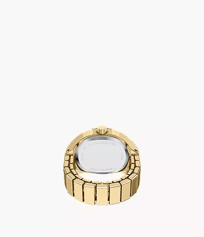 Watch Ring 15mm Two-Hand Gold-Tone Stainless Steel