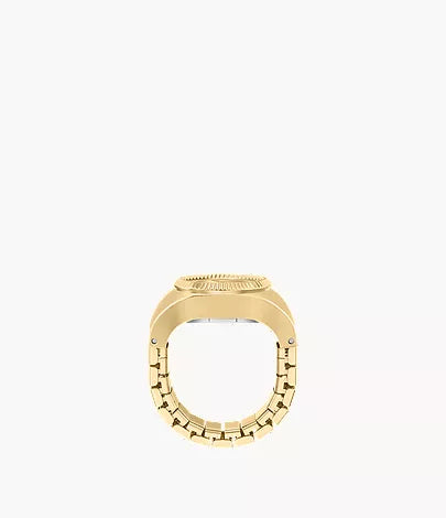 Watch Ring 15mm Two-Hand Gold-Tone Stainless Steel