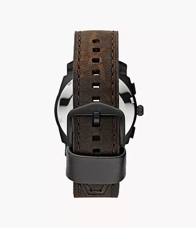 Machine 42mm Chronograph Brown Leather Watch