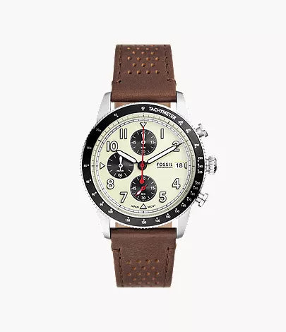 Sport Tourer 42mm Chronograph Brown Leather Watch