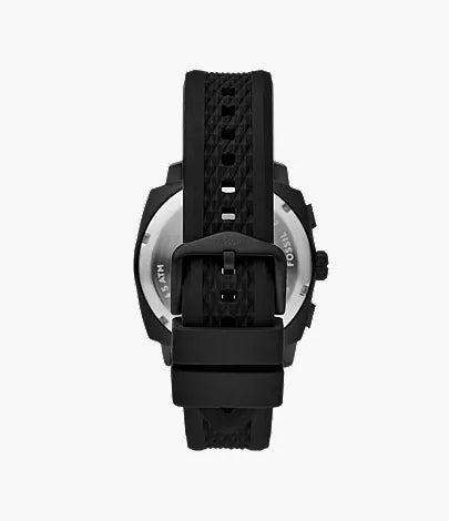 Machine 44mm Chronograph Black Silicone Watch