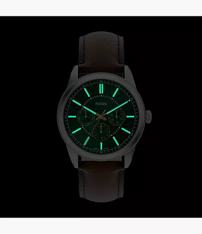 Pearson 42mm Multifunction Brown Leather Watch