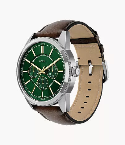 Pearson 42mm Multifunction Brown Leather Watch