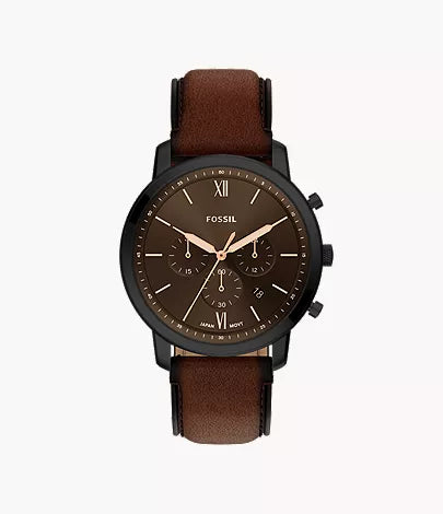 Neutra 44mm Chronograph Brown Leather Watch E3