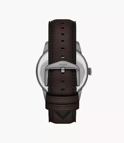 Townsman Big Tic 42mm Gunmetal Brown Leather Watch