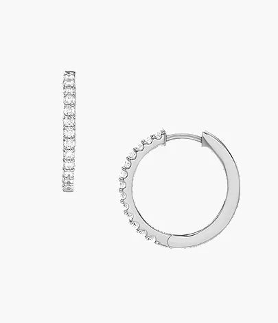 Ellis Pavé Glitz Gold-Tone Brass Hoop Earrings O4
