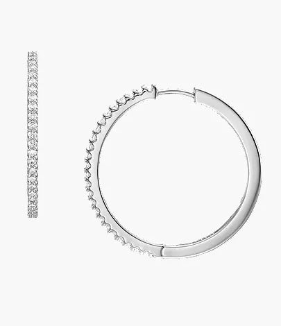 Ellis Pavé Glitz Gold-Tone Brass Hoop Earrings X8