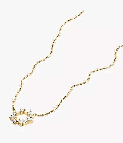 Ellis Mixed Shapes Gold-Tone Brass Pendant Necklace