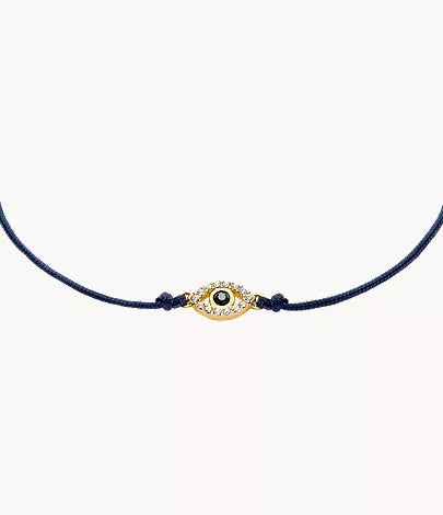 Sutton Mini Moments Midnight Blue Gold-Tone Brass Evil Eye Bracelet