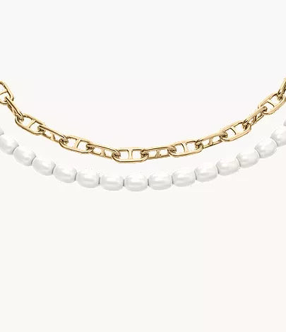 Heritage Pearl D-Link Gold-Tone Brass Multi-Strand Bracelet