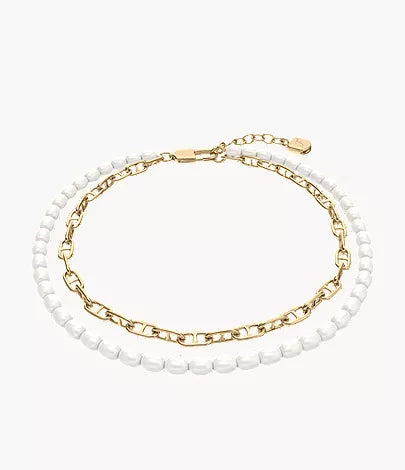 Heritage Pearl D-Link Gold-Tone Brass Multi-Strand Bracelet
