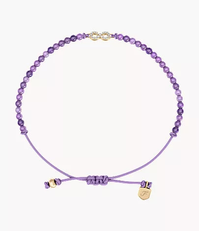 Sutton Mini Moments Purple Beaded Infinity Bracelet