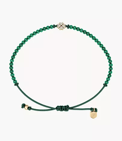 Sutton Mini Moments Green Beaded Clover Bracelet