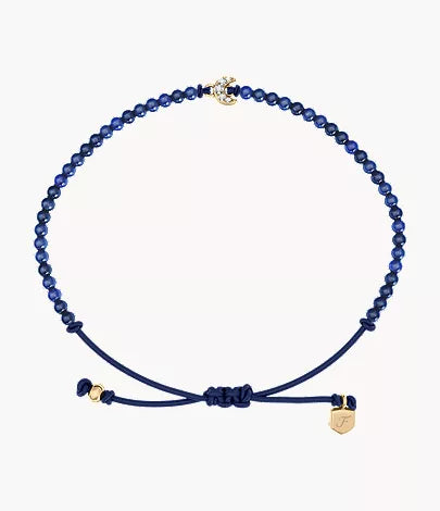 Sutton Mini Moments Blue Beaded Crescent Moon Bracelet