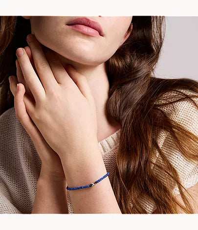 Sutton Mini Moments Blue Beaded Crescent Moon Bracelet