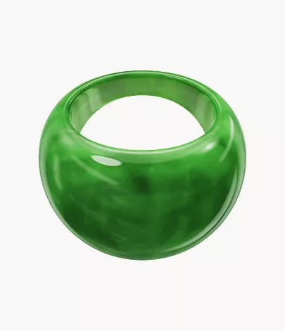 Resin Collection Green Domed Ring