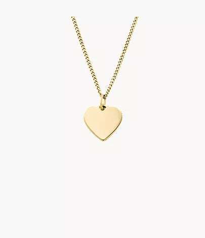 Ellis Heart Rose Gold-Tone Stainless Steel Necklace N0