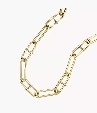 Heritage D-Link Gold-Tone Stainless Steel Chain Necklace