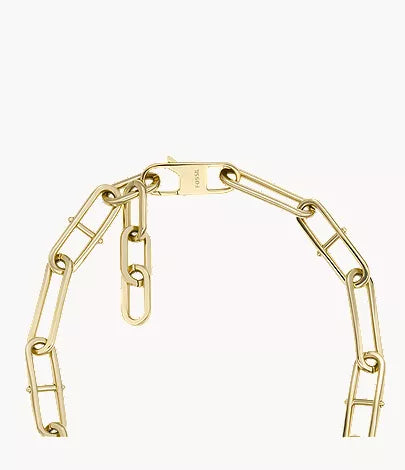 Heritage D-Link Gold-Tone Stainless Steel Chain Necklace