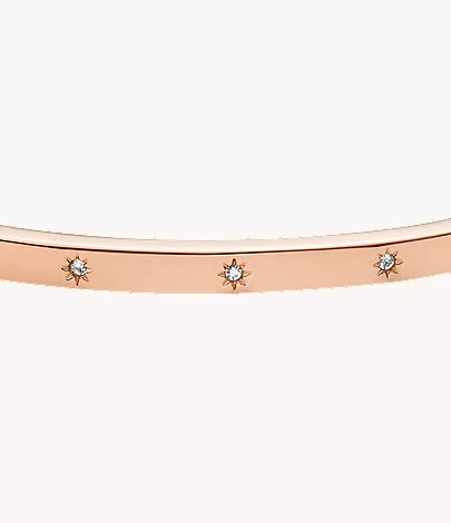 Sadie Shine Bright Rose Gold-Tone Stainless Steel Bangle Bracelet