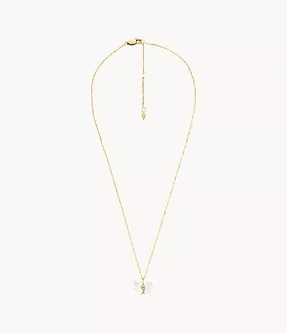 Sutton Radiant Wings White Mother-of-Pearl Butterfly Chain Necklace