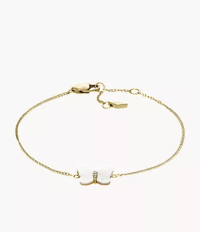 Sutton Radiant Wings White Mother-of-Pearl Butterfly Chain Bracelet