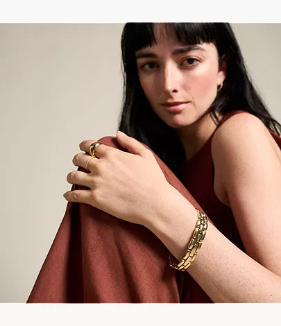 Arden Watch Links Gold-Tone Stainless Steel Chain Bracelet