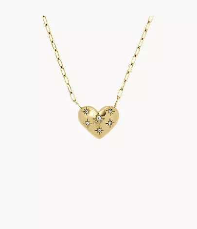 Sadie All My Love Gold-Tone Stainless Steel Heart Pendant Necklace