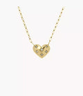 Sadie All My Love Gold-Tone Stainless Steel Heart Pendant Necklace