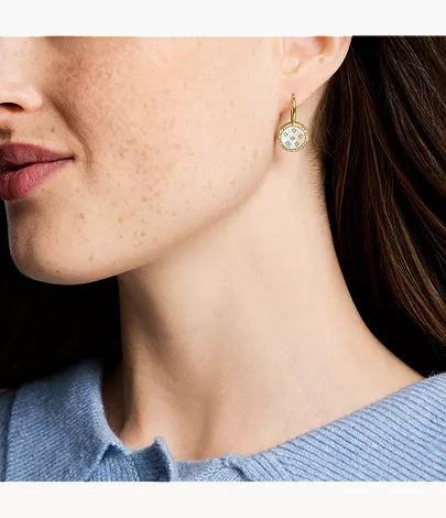 Merrit Northlight Collection Gold-Tone Stainless Steel Drop Earrings