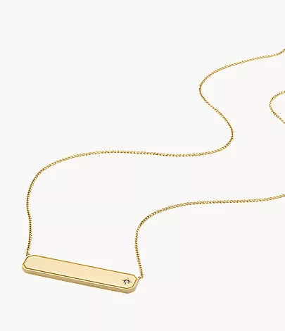 Sadie Gold-Tone Stainless Steel ID Necklace