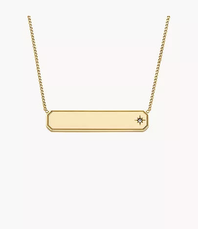 Sadie Gold-Tone Stainless Steel ID Necklace