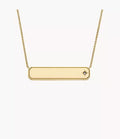 Sadie Gold-Tone Stainless Steel ID Necklace