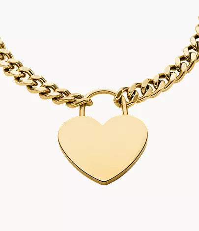 Sutton Gold-Tone Stainless Steel Heart Bracelet