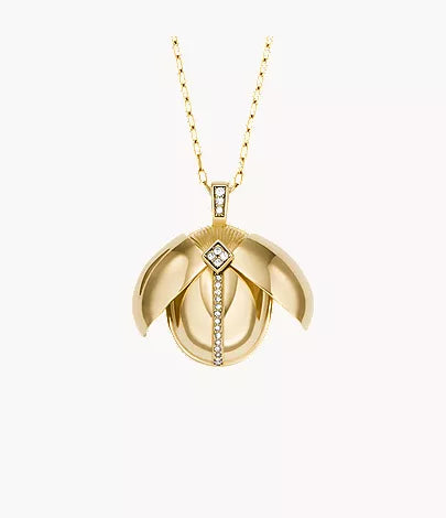 Sutton Scarab Gold-Tone Stainless Steel Pendant Necklace