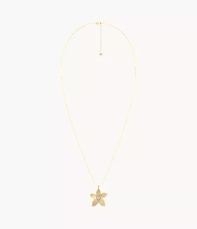 Sutton The Flower Collection Gold-Tone Stainless Steel Pendant Necklace