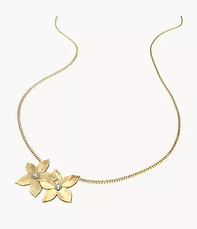 Sutton The Flower Collection Gold-Tone Stainless Steel Pendant Necklace