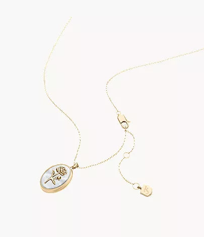 Sutton The Locket Collection White Mother-of-Pearl Pendant Necklace