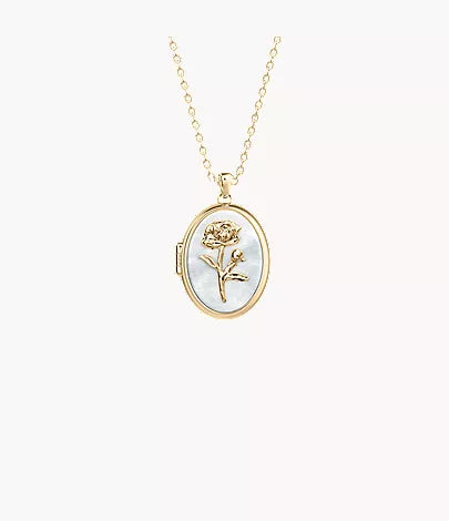 Sutton The Locket Collection White Mother-of-Pearl Pendant Necklace
