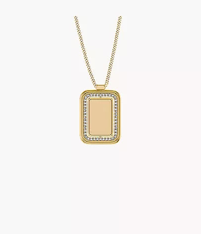 Raquel Glitz White Mother-of-Pearl Spinning Pendant Necklace