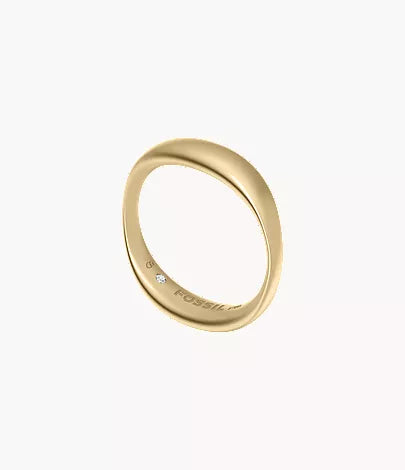 Ellis Domed Collection Gold-Tone Stainless Steel Band Ring